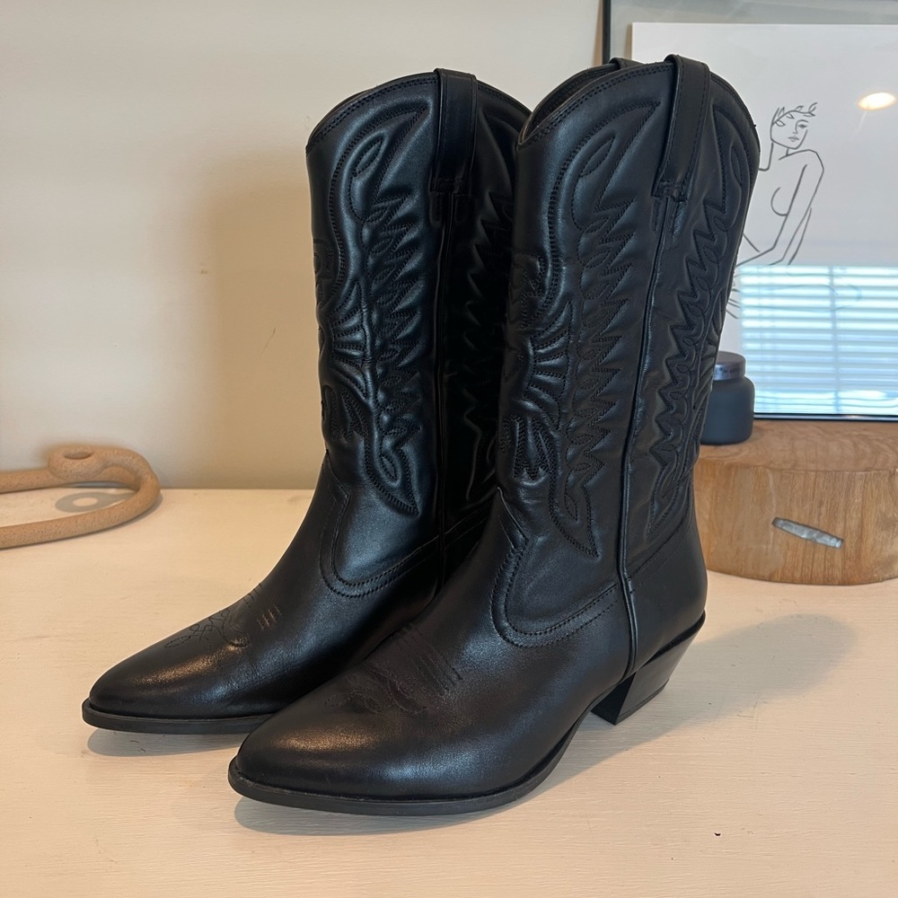 Vagabond Shoemakers Leather Cowboy Boots Size 38
